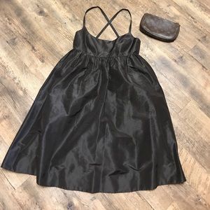 J. Crew Brown Silk Cocktail Dress Size 6 🐻
